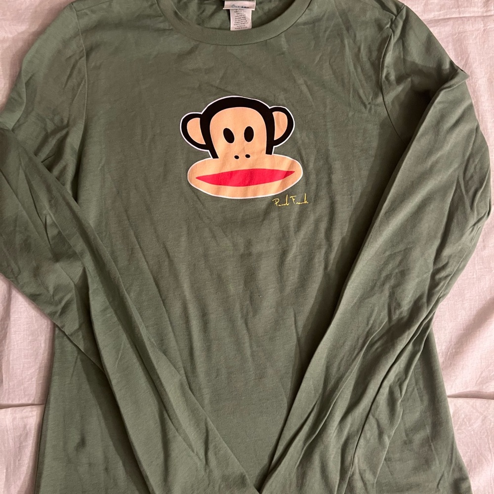 Paul Frank monkey T-shirt in olive